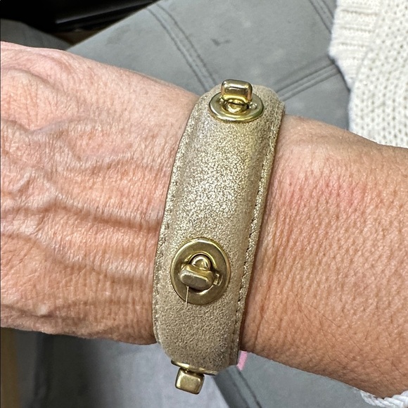 Gold Coach Bracelet with Turnlock Detail - Picture 6 of 7